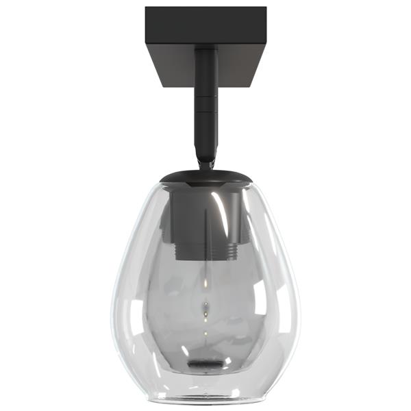 Grote foto vidaxl plafondlamp met verstelbare glazen lampenkap e27 antraciet huis en inrichting overige