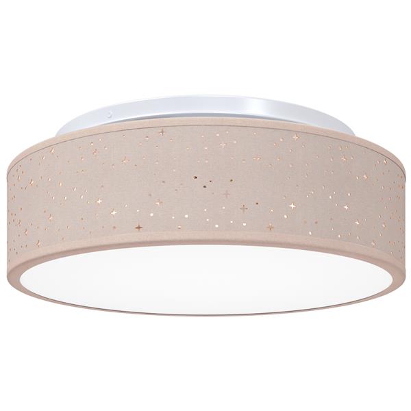 Grote foto vidaxl plafondlamp met sterrenlampscherm 38 cm e27 stof taupe huis en inrichting overige