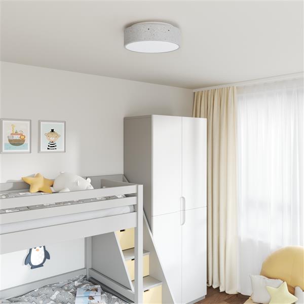 Grote foto vidaxl plafondlamp met sterrenlampscherm 38 cm e27 stof grijs huis en inrichting overige
