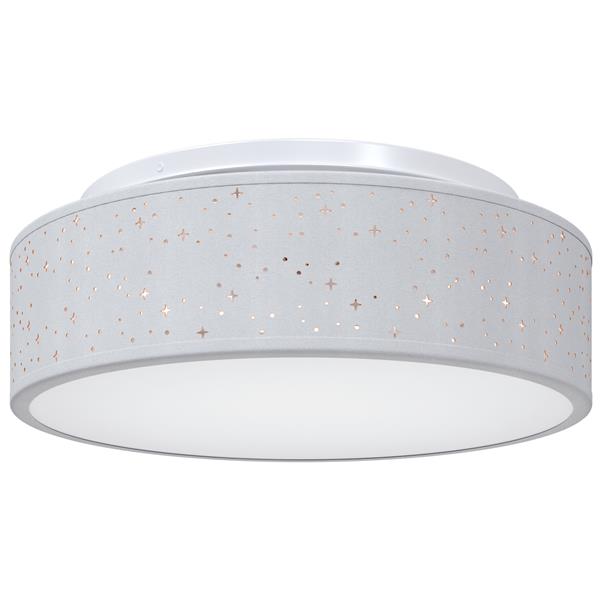 Grote foto vidaxl plafondlamp met sterrenlampscherm 38 cm e27 stof grijs huis en inrichting overige