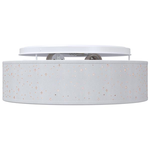 Grote foto vidaxl plafondlamp met sterrenlampscherm 38 cm e27 stof grijs huis en inrichting overige