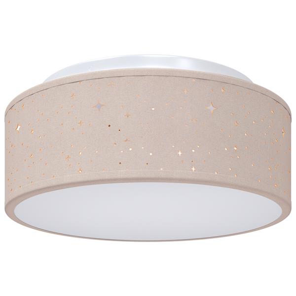Grote foto vidaxl plafondlamp met sterrenlampscherm 30 cm e27 stof taupe huis en inrichting overige
