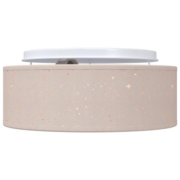 Grote foto vidaxl plafondlamp met sterrenlampscherm 30 cm e27 stof taupe huis en inrichting overige
