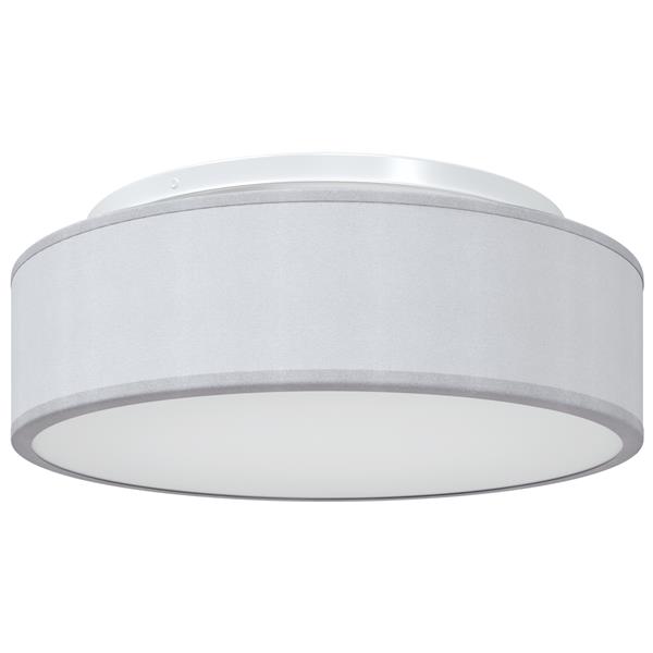 Grote foto vidaxl plafondlamp vlakke montage 38 cm e27 stof grijs huis en inrichting overige