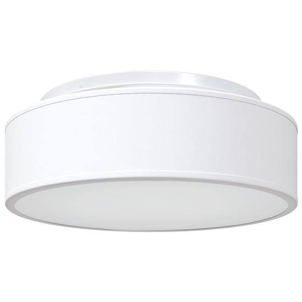 Grote foto vidaxl plafondlamp vlakke montage 38 cm e27 stof wit huis en inrichting overige
