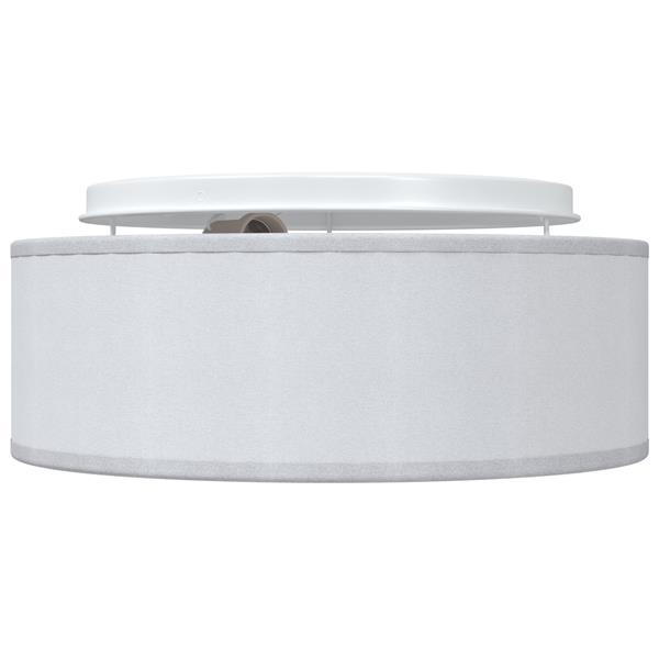Grote foto vidaxl plafondlamp vlakke montage 30 cm e27 stof grijs huis en inrichting overige