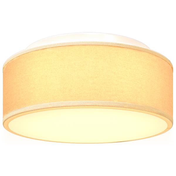 Grote foto vidaxl plafondlamp vlakke montage 30 cm e27 stof wit huis en inrichting overige