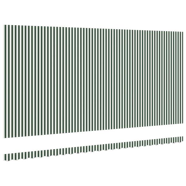 Grote foto vidaxl luifel vervangdoek voor 6x3.5 m frame groen en wit tuin en terras overige tuin en terras