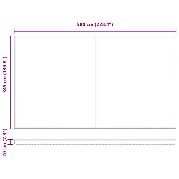 Grote foto vidaxl luifel vervangdoek voor 6x3.5 m frame groen en wit tuin en terras overige tuin en terras