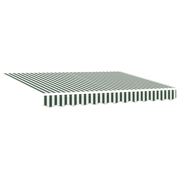 Grote foto vidaxl luifel vervangingsdoek voor 3x2.5 m frame groen en wit tuin en terras overige tuin en terras