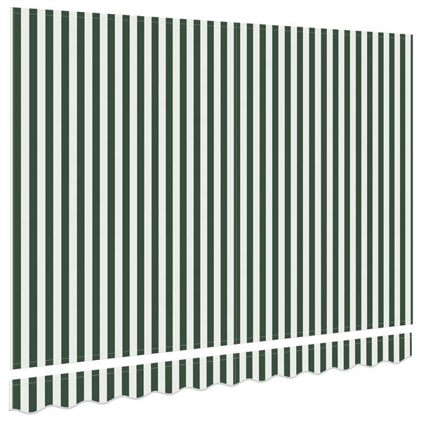 Grote foto vidaxl luifel vervangingsdoek voor 3x2.5 m frame groen en wit tuin en terras overige tuin en terras