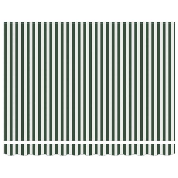 Grote foto vidaxl luifel vervangingsdoek voor 3x2.5 m frame groen en wit tuin en terras overige tuin en terras