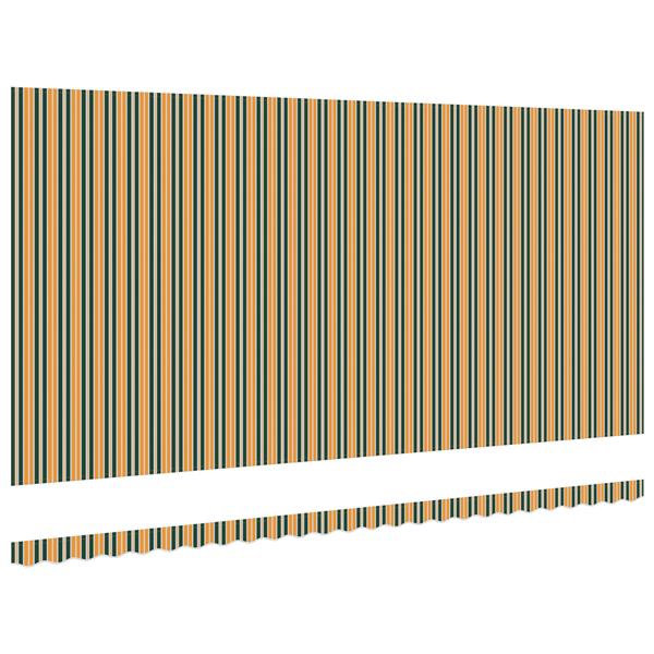 Grote foto vidaxl luifelvervangingsstof voor 6x3 m frame groen en geel tuin en terras overige tuin en terras