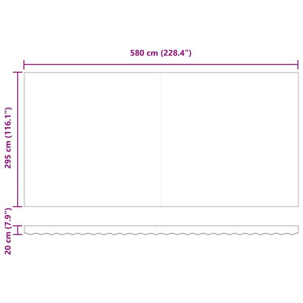 Grote foto vidaxl luifelvervangingsstof voor 6x3 m frame groen en geel tuin en terras overige tuin en terras