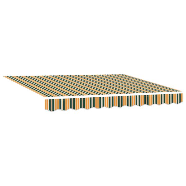 Grote foto vidaxl luifel vervangende stof voor 3x2.5 m frame groen en geel tuin en terras overige tuin en terras