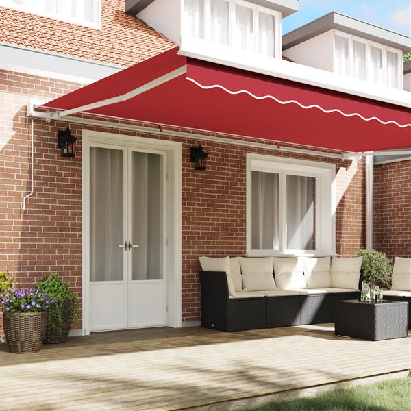 Grote foto vidaxl luifel vervangstof voor 5x3.5 m frame rood tuin en terras overige tuin en terras