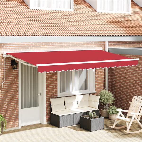 Grote foto vidaxl luifel vervangende stof voor 4x2 m frame rood tuin en terras overige tuin en terras