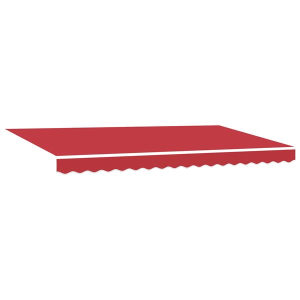 Grote foto vidaxl luifel vervangende stof voor 4x2 m frame rood tuin en terras overige tuin en terras