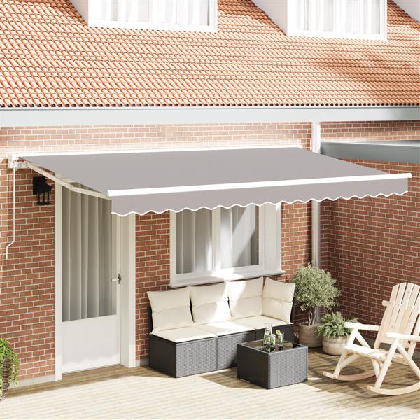 Grote foto vidaxl luifel vervangstof voor 4x2 m frame lichtgrijs tuin en terras overige tuin en terras