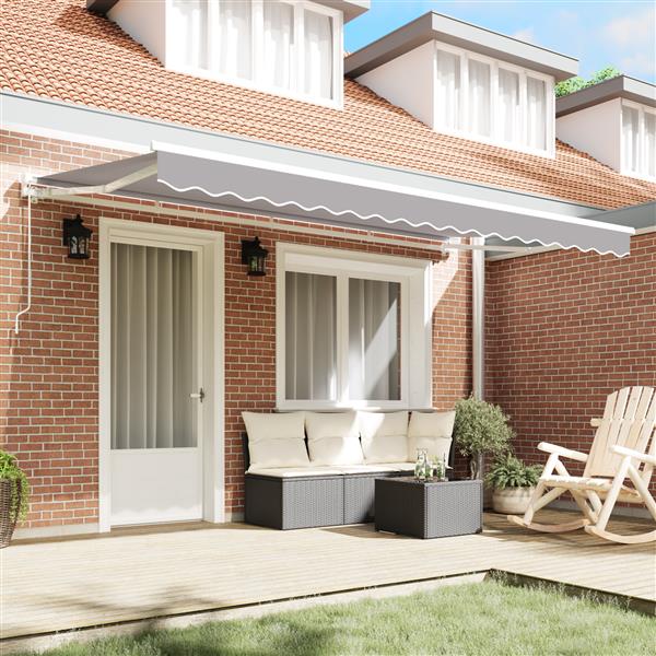 Grote foto vidaxl luifel vervangstof voor 4x2 m frame lichtgrijs tuin en terras overige tuin en terras