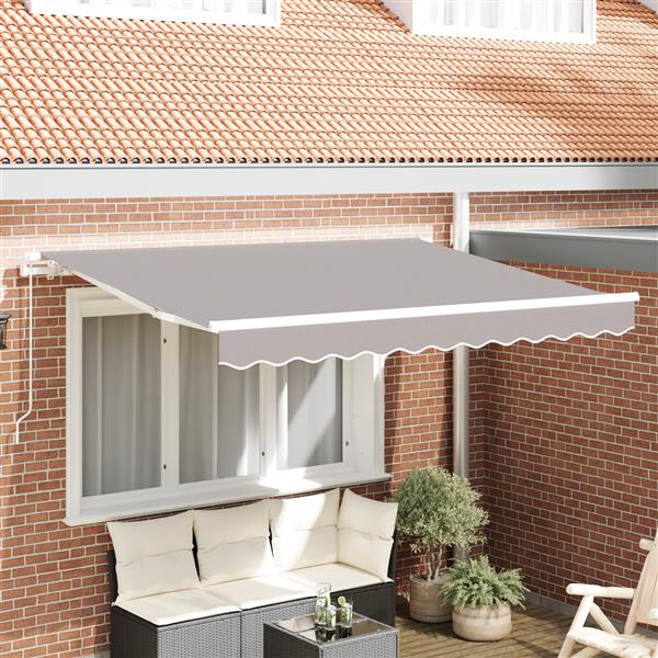 Grote foto vidaxl lichtgrijze luifel vervangstof voor 3.5x2 m frame tuin en terras overige tuin en terras