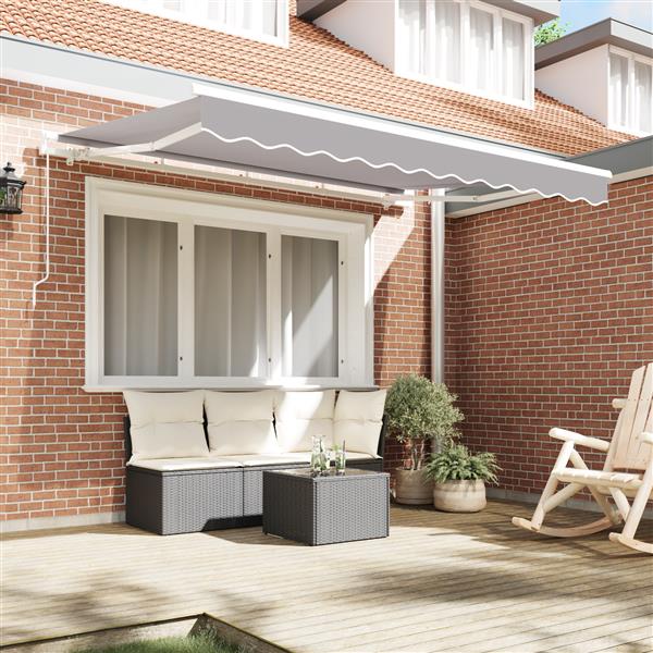 Grote foto vidaxl lichtgrijze luifel vervangstof voor 3.5x2 m frame tuin en terras overige tuin en terras
