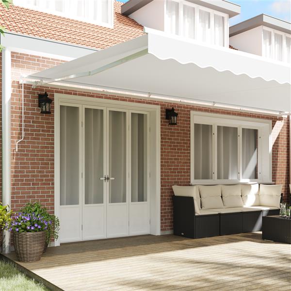Grote foto vidaxl luifel vervangstof voor 6x3.5 m frame wit tuin en terras overige tuin en terras