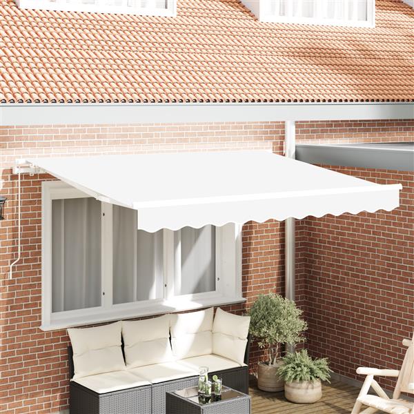 Grote foto vidaxl vervangende luifelstof voor 3.5x2.5 m frame wit tuin en terras overige tuin en terras