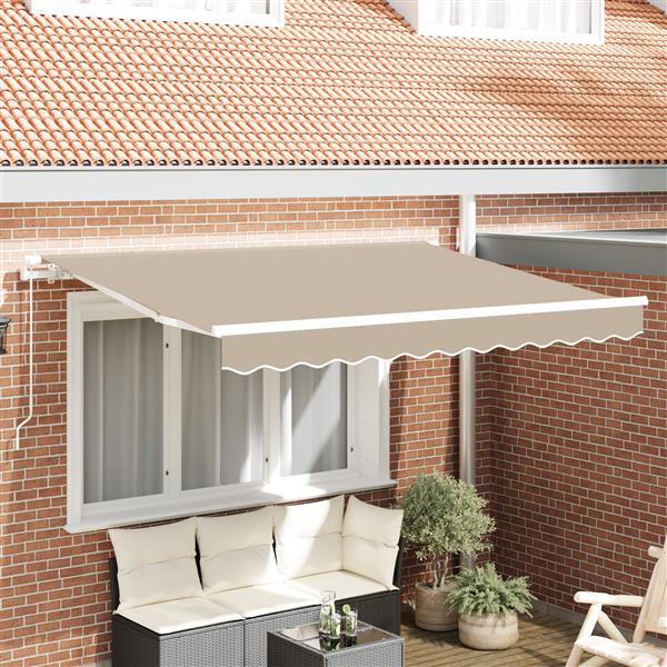 Grote foto vidaxl luifel vervangingsstof voor 3x2.5 m frame beige tuin en terras overige tuin en terras