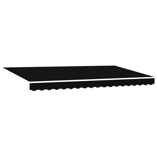 Grote foto vidaxl luifel vervangende stof voor 4x2 m frame zwart tuin en terras overige tuin en terras