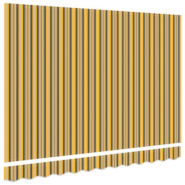 Grote foto vidaxl vervangingsstof voor luifel voor 3.5x2 m frame multicolor streep tuin en terras overige tuin en terras