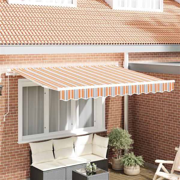 Grote foto vidaxl luifel vervangende stof voor 3.5x2m frame multicolor gestreept tuin en terras overige tuin en terras