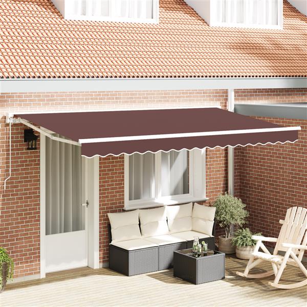 Grote foto vidaxl vervangend luifeldoek voor 4x2 m frame bruin tuin en terras overige tuin en terras