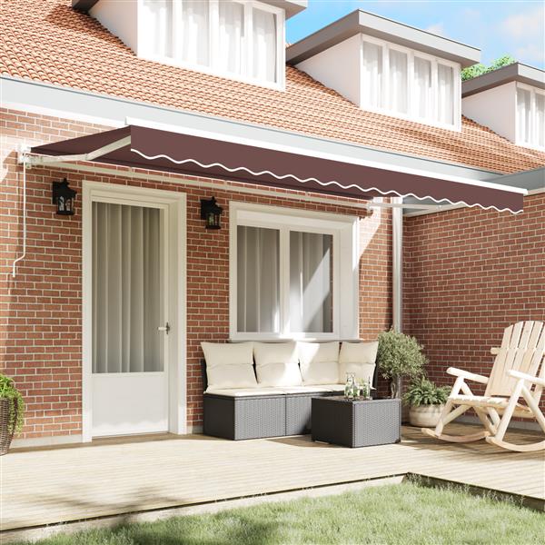 Grote foto vidaxl vervangend luifeldoek voor 4x2 m frame bruin tuin en terras overige tuin en terras