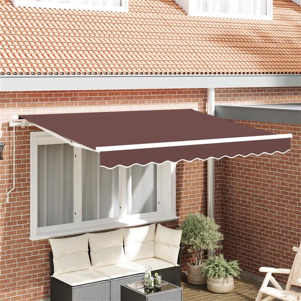 Grote foto vidaxl luifel vervangstof voor 3.5x2 m frame bruin tuin en terras overige tuin en terras