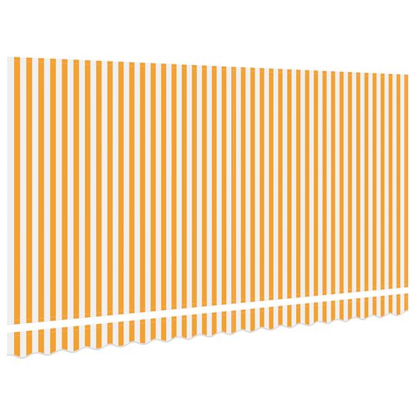 Grote foto vidaxl luifel vervangdoek voor 4x2 m frame geel en wit tuin en terras overige tuin en terras