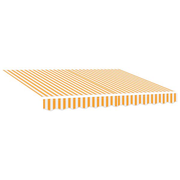 Grote foto vidaxl luifelstof voor 3.5x2 m frame geel en wit tuin en terras overige tuin en terras