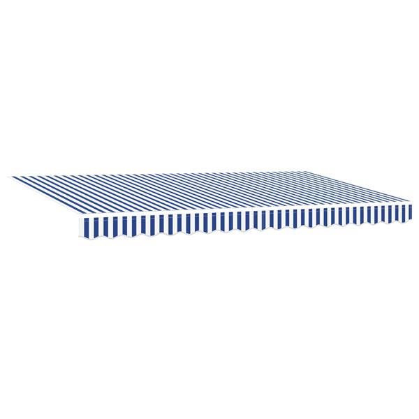 Grote foto vidaxl luifel vervangende stof voor 4x2 m frame blauw en wit tuin en terras overige tuin en terras