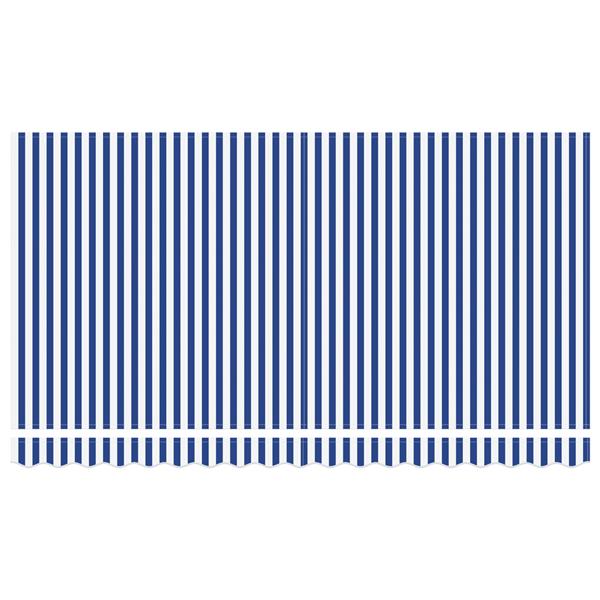 Grote foto vidaxl luifel vervangende stof voor 4x2 m frame blauw en wit tuin en terras overige tuin en terras