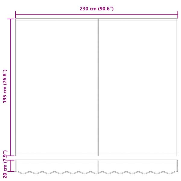 Grote foto vidaxl vervangende luifelstof voor 2 5 x 2 m frame blauw en wit tuin en terras overige tuin en terras