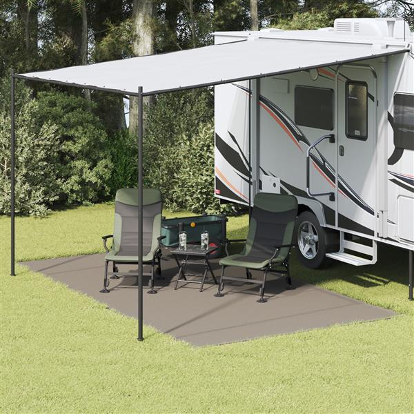Grote foto vidaxl tentaccessoire lichtgrijs poly katoen 250 x 450 cm tentaccessoire caravans en kamperen tenten