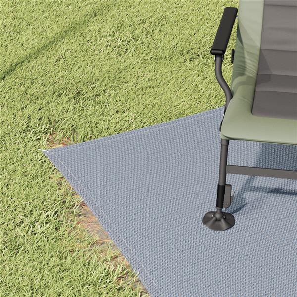 Grote foto vidaxl tentaccessoire blauw grijs polyester 250 x 450 cm draagbaar caravans en kamperen tenten