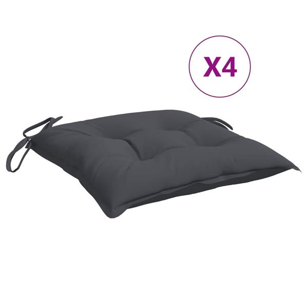 Grote foto vidaxl stoelkussens 4 st 40x40x7 cm oxford stof antracietkleurig huis en inrichting woningdecoratie