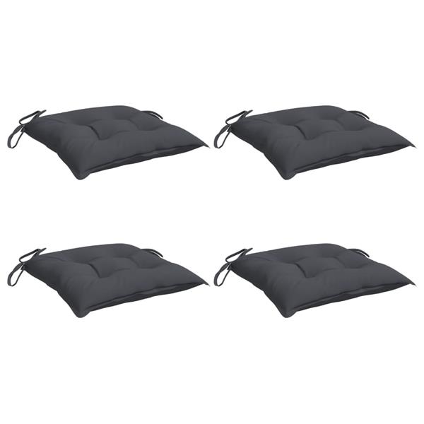 Grote foto vidaxl stoelkussens 4 st 40x40x7 cm oxford stof antracietkleurig huis en inrichting woningdecoratie