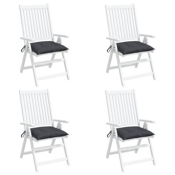 Grote foto vidaxl stoelkussens 4 st 40x40x7 cm oxford stof antracietkleurig huis en inrichting woningdecoratie