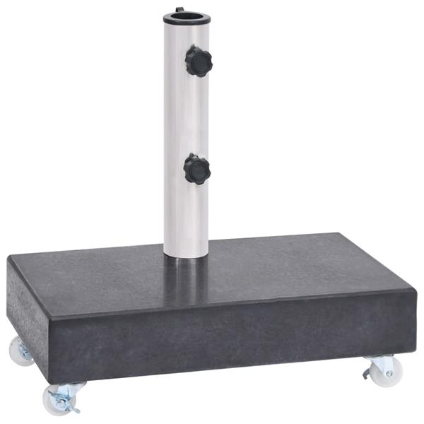 Grote foto vidaxl parasolvoet 45x25x8 cm graniet zwart tuin en terras overige tuin en terras