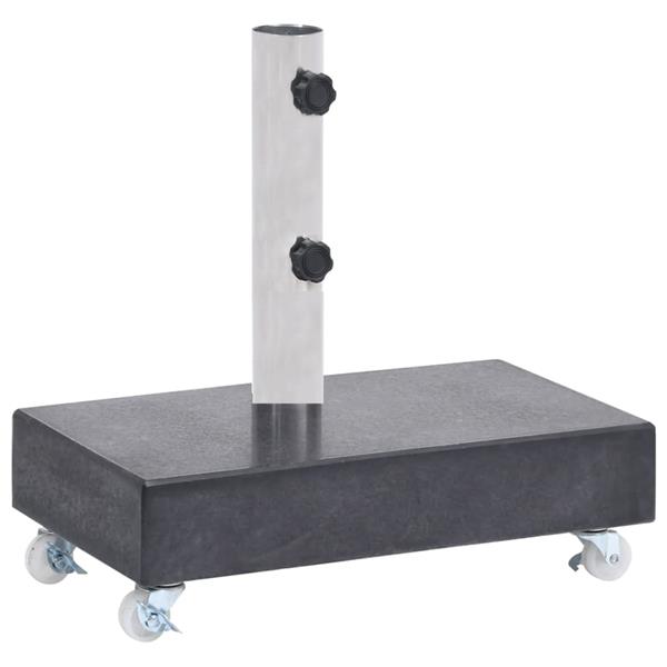 Grote foto vidaxl parasolvoet 45x25x8 cm graniet zwart tuin en terras overige tuin en terras