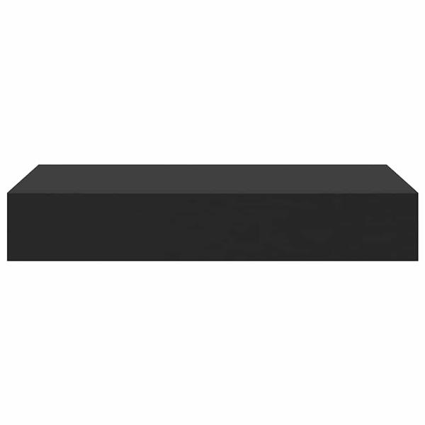 Grote foto vidaxl wandschap met lade zwevend 48x25x8 cm zwart huis en inrichting woningdecoratie