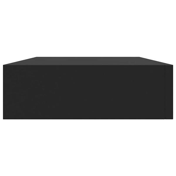 Grote foto vidaxl wandschap met lade zwevend 48x25x8 cm zwart huis en inrichting woningdecoratie
