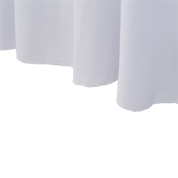 Grote foto vidaxl 2 st tafelhoezen stretch met rok 243x76x74 cm wit tuin en terras tuinmeubelen